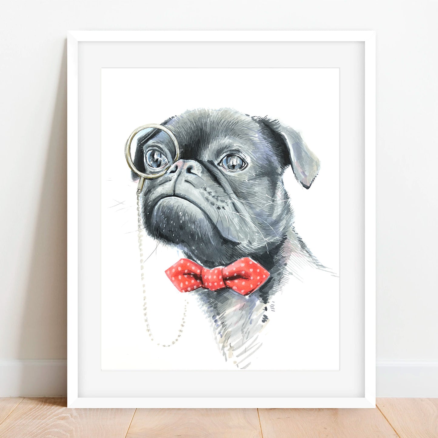 Custom hand-drawing. Funny pet portrait